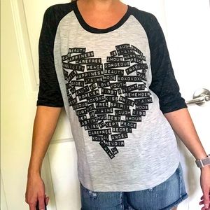 ⭐️ NWOT Lovely Words Heartfelt Sweater
